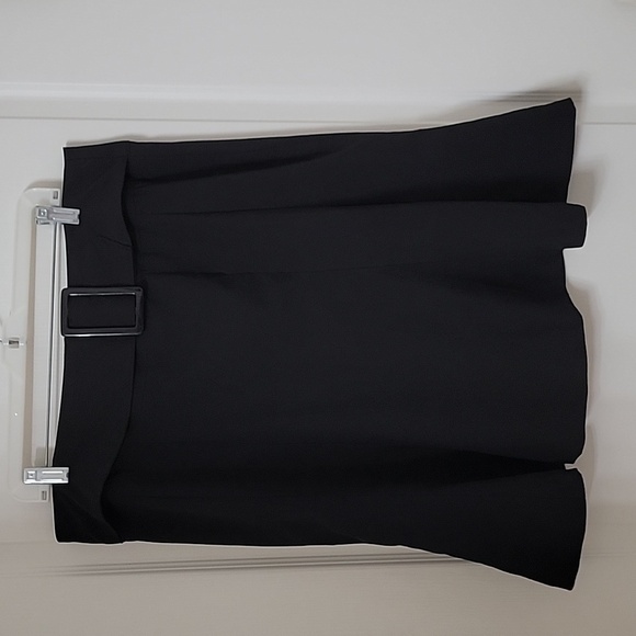MKM Designs Size Unknown Black Flared Skirt with Attached Front Belted Accent - Picture 1 of 11